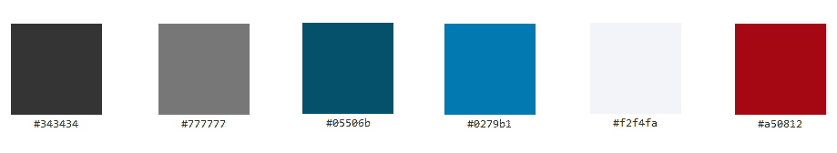 Palette colori esadecimali per il progetto Awayr Palette colori esadecimali per il progetto Awayr